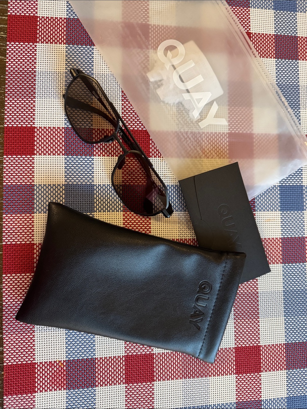 Quay Black Sunglasses with Brown Gradient Lenses